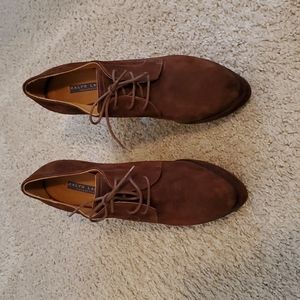 Ralph Lauren Brown Suede Heeled Boots
